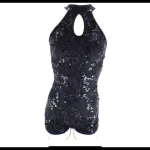 Weissman black sequin body suit - child large